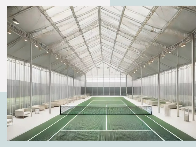 Строительство теннисных кортов в Щекино