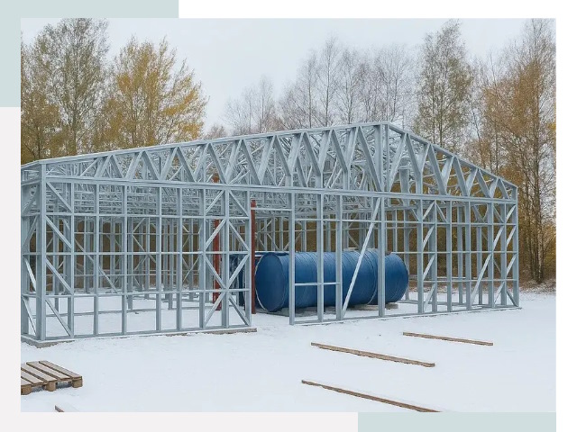 Металлические ангары в Щекино