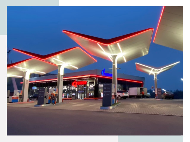Навесы для АЗС в Щекино