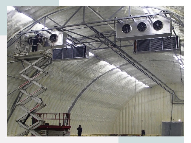 Оснащение ангаров в Щекино