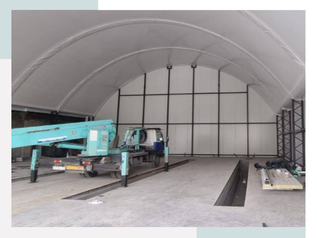 Внутреннее оснащение ангаров в Щекино