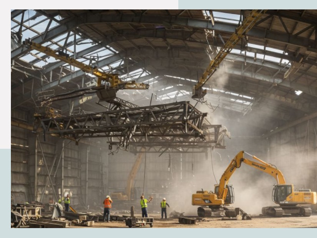 Демонтаж ангаров в Щекино от 618 руб. за м²