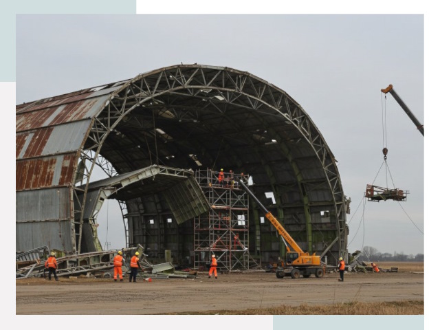 Демонтаж ангаров в Щекино
